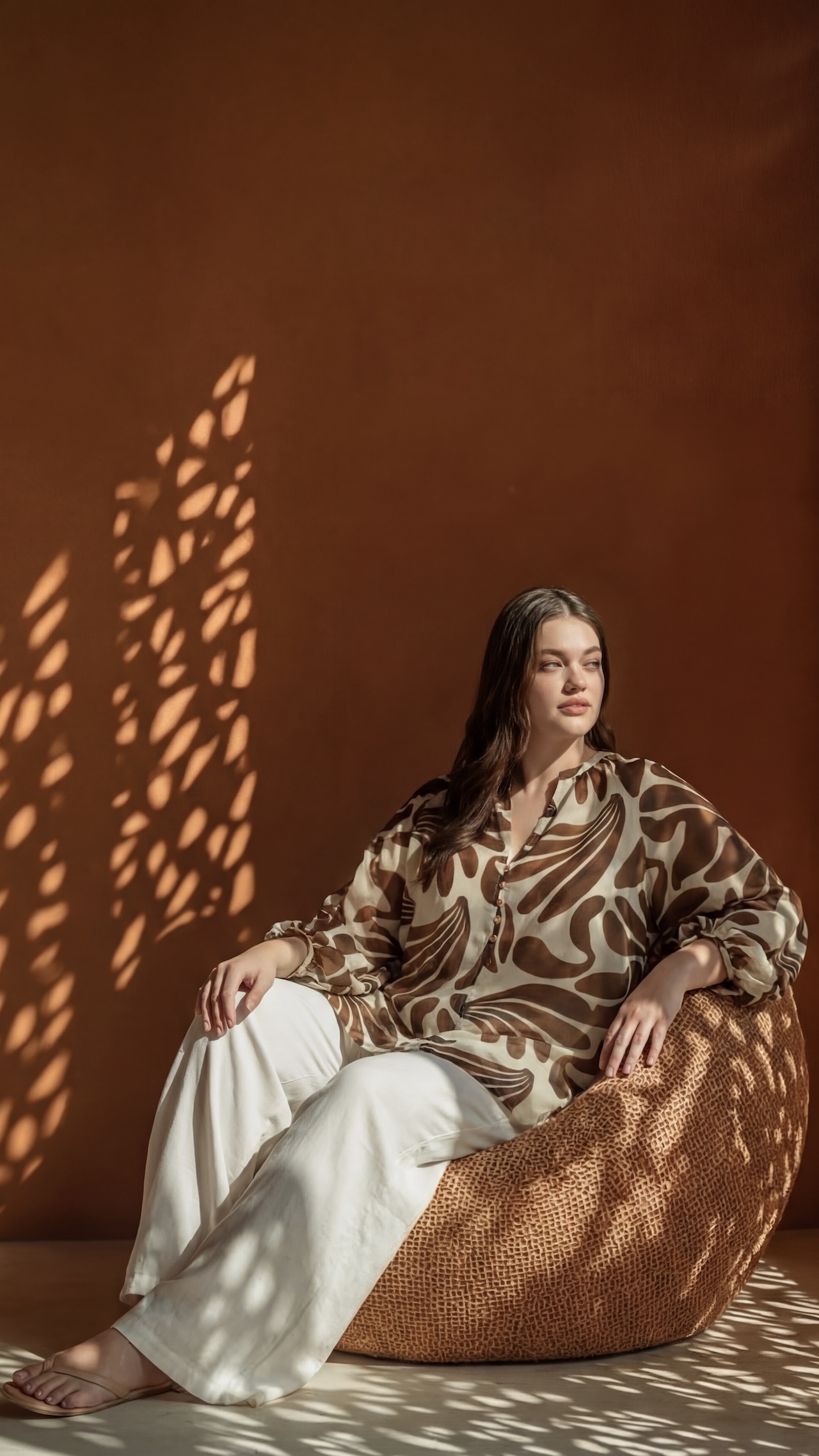 Tunique en voile imprimé tendance pour l&rsquo;été